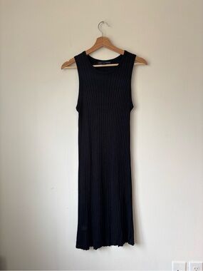 Vintage Club Monaco midnight blue Ribbed Tank Dress - Women's Sleeveless Knit